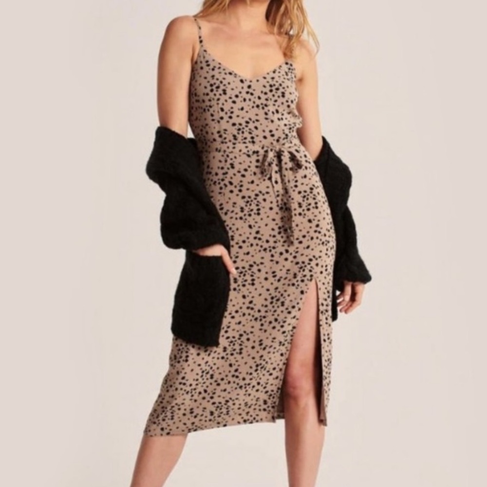 Abercrombie & Fitch Animal Print Midi Dress